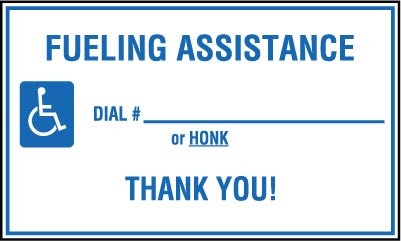 PID-MC219 - Fueling AssistanceDecal 5" x 3"