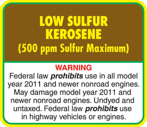 API-LSK - Low Sulfur Kerosene Decal