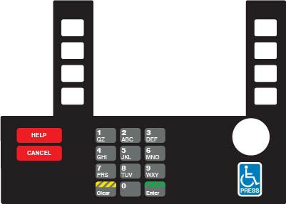 T50038-134A - Infoscreen Keypad Overlay Generic