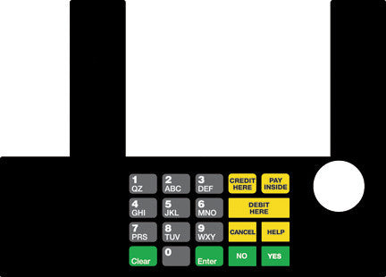 T50038-1157 - Infoscreen Keypad Overlay BP
