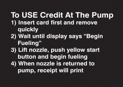 4-321179 - Credit at Pump Decal