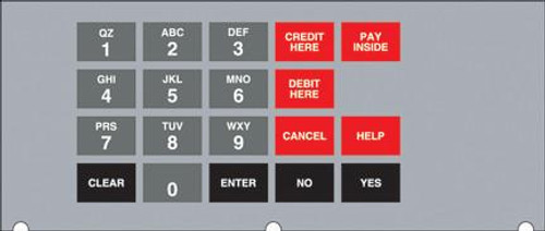 0G1-232860 - 4x6 Keypad Overlay