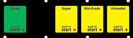 207-132850 - 1x5 Push to Start Keypad Overlay