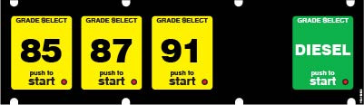 18C-132850 - 1x5 Push to Start Keypad Overlay