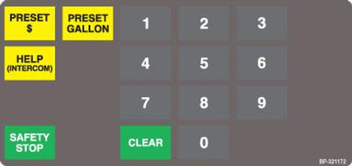 0BP-321172 - Keypad Overlay