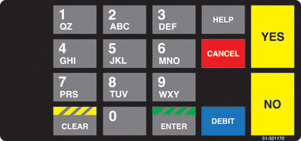 051-321172 - Keypad Overlay