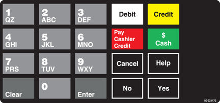 050-321172 - Exxon 4x6 Keypad Overlay
