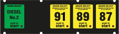 19GR-132830 - 1x5 Push to Start Keypad Overlay