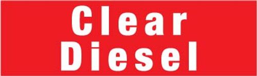 PID-CLRDIE134 - 13.5" x 4" Decal - Clear Diesel