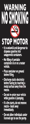 PID-1121F - Warning No Smoking Decal 5" x 20.5"