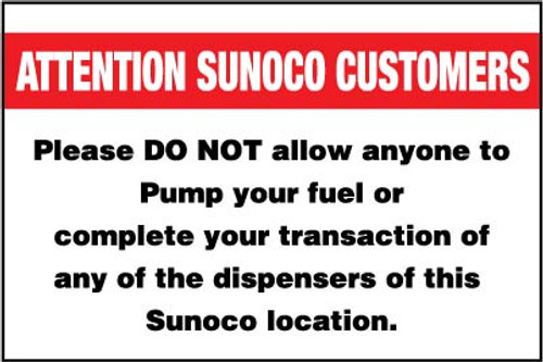 PID-SUNOCO - 6" X 4" Decal