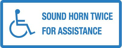 PID-ADAHORN25 - Fueling Assistance Decal 5" x 2"