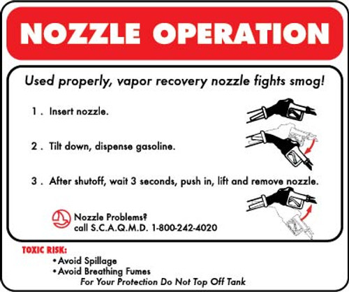 PID-TR711F1 - 6" x 5" Decal - Nozzle Operation