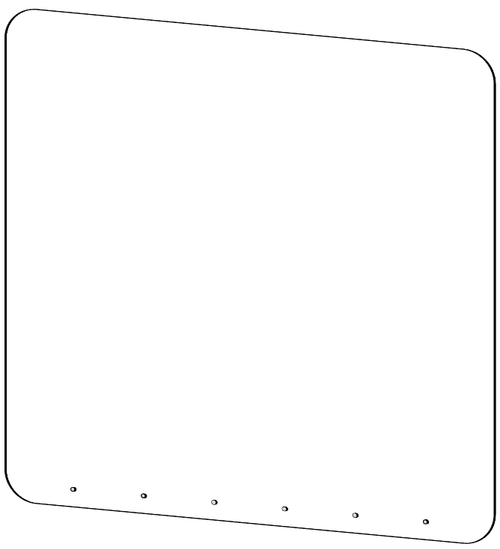 ATB-SM - Clear Polycarbonate Barrier - Screw Mounted - 31" X 31" (1/8" thick)Sneeze Guard