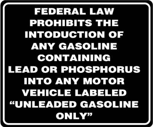 PID-M195x6 - 6" x 5" Decal - Federal Law Decal