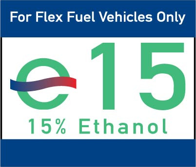 PID-E15GB - 3.5" X 3" Decal - E15