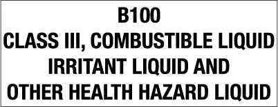 PID-TD-B100 - 36" x 14" B100 Class III