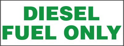 PID-DFO3X8 - Diesel Fuel Only Decal - 8" x 3"