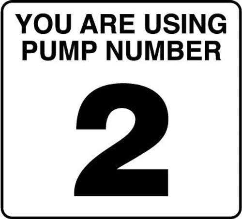 PID-UPN2 - Pump Number 2 Black on White 2.75" x 2.50"