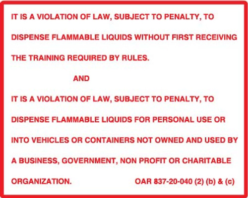PID-STP108 -  Decal - 8" x 10" Subject to Penalty