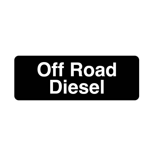 PIO-ORD145 - 14x5 Off Road Diesel Polycarbonate Decal White/Black