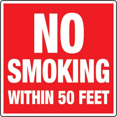 PID-NS50 - 6X6 NO SMOKING WITHIN 50 FEET
