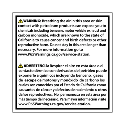 PID-PROP65C - 7X7 PROP 65 ENGLISH/SPANISH