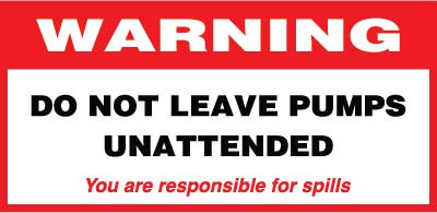 PID-S-PUN - WARNING DO NOT LEAVE PUMP