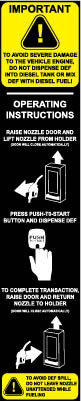 888892-001-145 - 2" x 10" Vista DEF Instruction Overlay