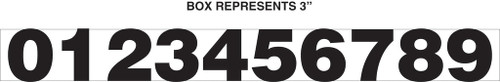 VL-3-0-9 - 3" BLACK NUMBERS 0 THRU 9