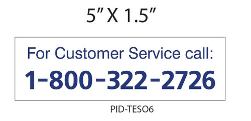 PID-TESO6 - 1.5X5 CUST. SERV.# BLUE/CLEAR