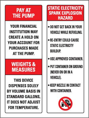 PID-303U - PAY AT PUMP/WGHT&amp; MEAS/STATIC