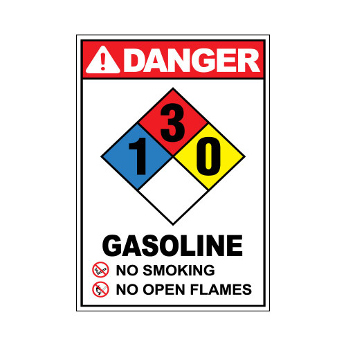 PID-D130 - 7x10 Gasoline Decal