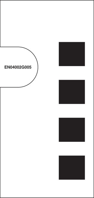 EN04002G005 - LEFT SOFTKEY OVERLAY BLK/WHT