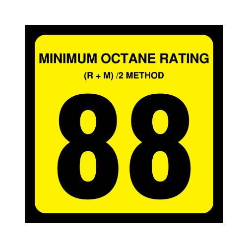 OR-88SM - Small 88 Octane Decal