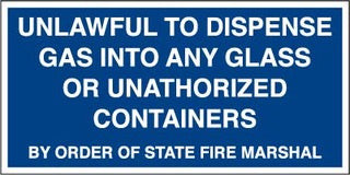 PID-D170 - BLUE 6X12 UNLAWFUL TO DISPENSE