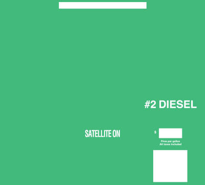 EN08102G025G - DIE #2 GREEN BACK/ WHT LETTERS