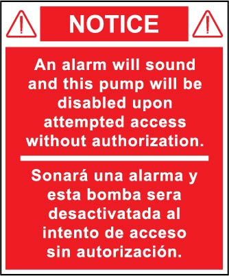 PIDNOTAWS - 5X6 NOTICE ALARM WILL SOUND