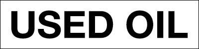 PID-227B - 12X3 USED OIL BLACK ON WHITE