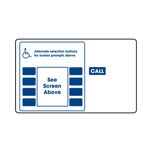 ENE0615GBASB - Keypad Overlay White/Blue Text