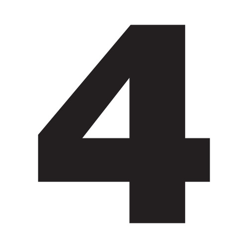 VLW-4-4 - WHITE VINYL 4" # 4