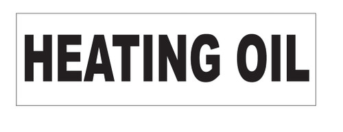 PID-M15A - 13X4 HEATING OIL BLK ON WHITE