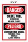 PID-DFDP - 12X18 DANGER/PELIGRO DIES FUEL