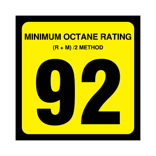 OR-92SM - Small 92 Octane Decal