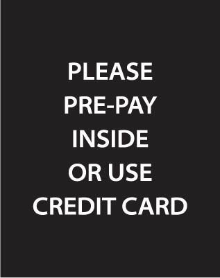 888755-PPP - PLEASE PRE PAY OR USE CCARD