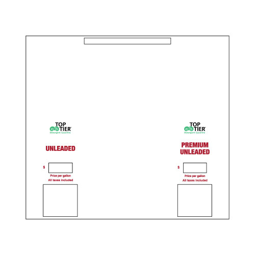 EN08104GTT2 - Two Product Overlay - Unleaded / Premium Unleaded with Totalizer