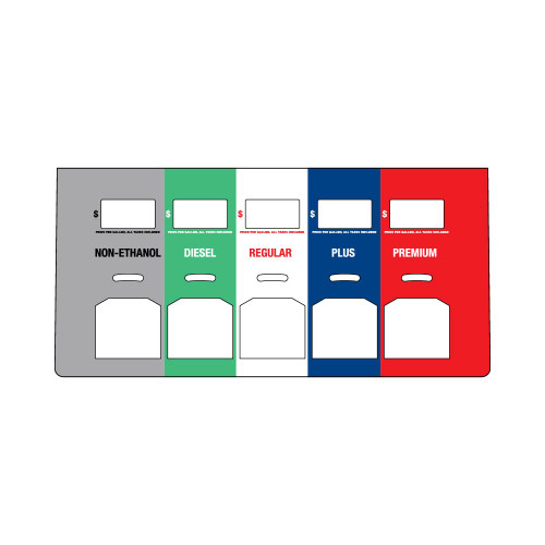 ENS0907G559B - Custom Five Product Overlay - Non-Ethanol / Diesel / Regular / Plus / Premium