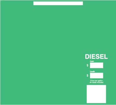 EN08502G038 - DUAL PRICE DIESEL WHT/GRN