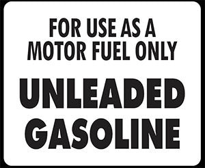 PID-NG95 - UNLEADED GASOLINE DECAL