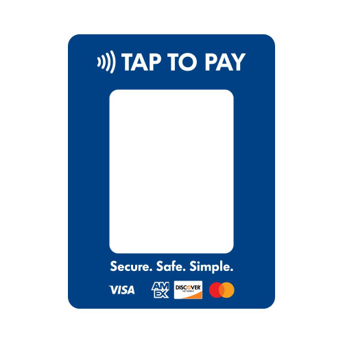 PIO-TAPTPBL - Tap to Pay Decal - Blue Background